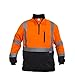 JORESTECH Pullover High Visibility Half Zipper 100% Polyester ANSI Class 3 (Extra Large, Orange)