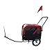 Aosom 2-in-1 Small Dog Bike Trailer and Bike Stroller with Hitch, Bicycle Trailer Sidecar Bike Wagon Cart Carrier Attachment for Travel, Red