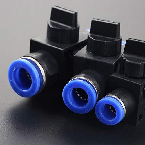 CactusAngui Pneumatic Ball Air Valve Push in Fitting Connector Hose Tube Pipe Speed Joiner 8mm - Thumbnail 2