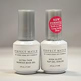 Lechat Perfect Match High Gloss Top Gel Sealer + Untra-Thin Base Gel 0.25oz