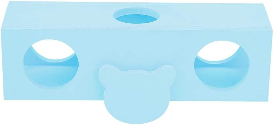 Ichiias Hamster Seesaw Wooden Small Animals Mice Pet Playground Exercise Playing Toys(Blue)