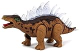 Dinosaur Century Stegosaurus Battery Operated Toy Dinosaur Figure w/ Realistic Movement, Lights and Sounds (Colors May Vary)