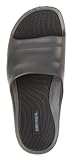 J. Fiallo Mens New Slide Beach Sandal Slippers in 3 Classy Colors (8, Grey/Black)