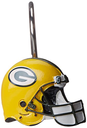 Nfl Green Bay Packers Shower Curtain Rings 12 Pack Green