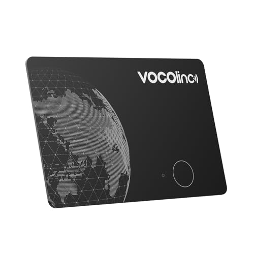 VOCOlinc Air Card Tag Compatible with Android Google Functions Find or iOS Apple Where is App, Rechargeable Wallet Tracker Card Bluetooth Locator for Wallet/Luggage/Backpack Bag, 1 Piece