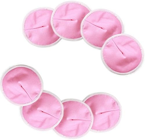 Cloth Nursing Pads Pink (Pack of 8) Super Soft Bamboo Contoured, Washable Maternity Pads Works Best with Beautiful Mothers