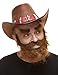 Mustaches Self Adhesive, Novelty, Realistic, Traper Fake Beard Fake Mustache and Fake Eyebrows, Brown Color