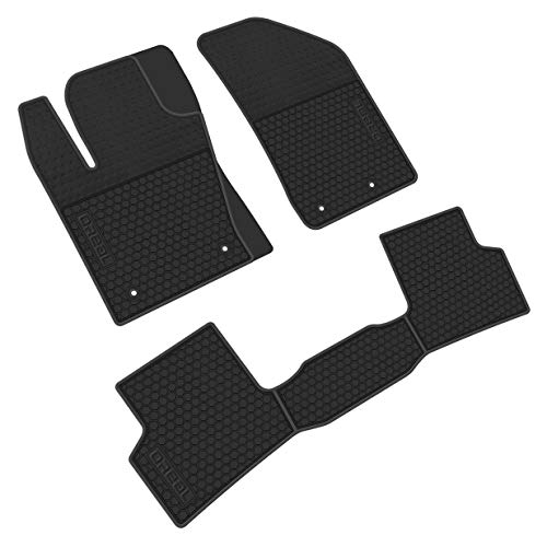 iallauto All Weather Floor Liners Custom Fit Jeep Renegade 2015 2016 2017 2018 2019 Heavy Duty Rubber Car Mats Vehicle Carpet Odorless-Full Black