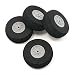 RC Plane Wheel - SODIAL(R) 4 Pcs Gray Plastic Hub Black Foam Wheel 55mm Dia for RC Aircraft Model Toy