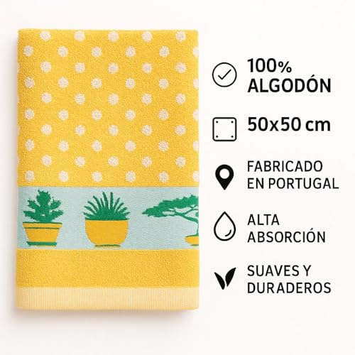 KRAPPS - 100% Cotton Kitchen Towels Made in Portugal - Cotton Kitchen Towels, Terry Cotton Kitchen Cloths, Kitchen Towels