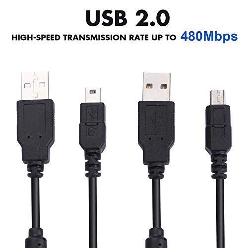 image for KABUDA PS3 Controller Charging Cable Set, 2 Pcs PS3 Wireless Controlle