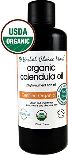 Herbal Choice Mari Organic Calendula Oil 100ml/3.4oz Glass Bottle