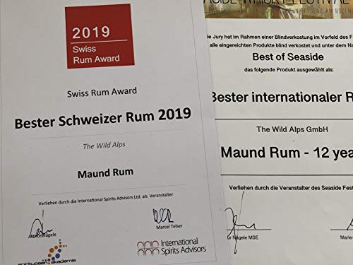 MAUND RUM "12 YEARS“ Ein vielfach ausgezeichneter Blend von 12 Jahre in der Karibik in Bourbonfässern gereiftem Jamaica Rum mit einem „Alpine Finishing“. 1.500 ml Flasche in Geschenkkarton) – Bild 5