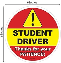 Student Driver Window Clings (10 Pack) - 6" Round