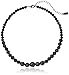 1928 Jewelry Graduated Black Glass Beaded Necklace For Women 15