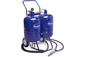 Eastwood Master Dual Abrasive Soda Blaster 10 CFM 120 Psi On The Fly Control 100 lbs Capacity Coated Tank Frame Paint Removal