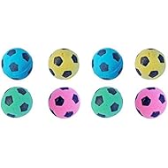 PetFavorites Foam/Sponge Soccer Ball Cat Toy Best Interactive Cat Toys Ever Most Popular Independent Pet Kitten Cat Exrecise Toy Balls for Real Cats Kittens, Soft/Bouncy/Noise Free. (8 Pack)