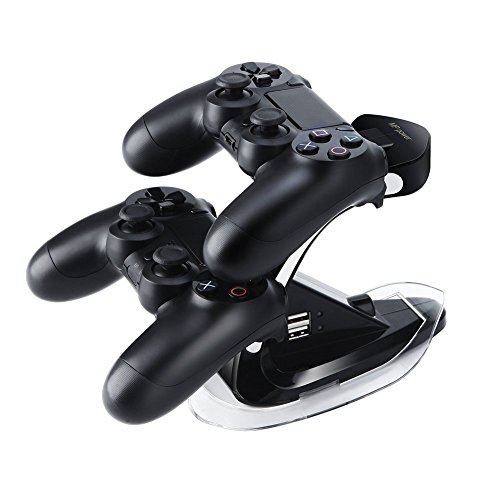Mondpalast Dual Docking Station Base Charging Dock Cradle Stand Holder with 2 usb hub for Sony Playstation 4 dualshock 4 PS4 ps4 wireless controller gamepad joypad