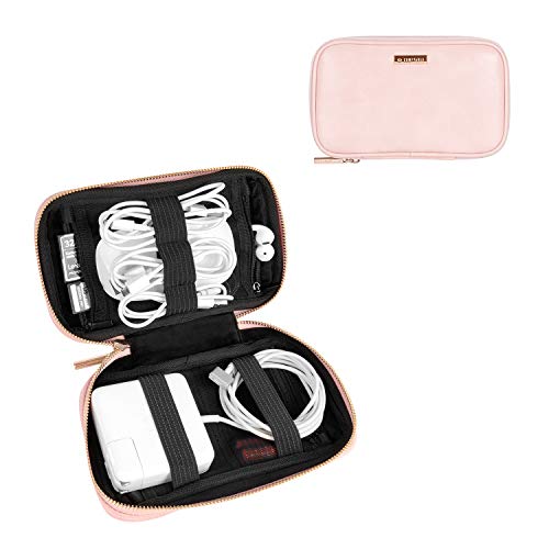 Comfyable Power Cord Holder Bag, Electronics Travel Organizer Case, Charger Cord Organizer, Electrical Cord Storage, Cable Wire Pouch (Pink) - Thumbnail 7