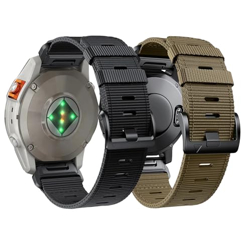 EKINGEEK Quickfit 22mm Armband für Garmin Fenix 6/6 Pro/7/7 Pro/8 47mm, Extrem robustes Nylon Armband für Garmin Epix Gen 2 47mm, Forerunner 970/965,