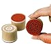 6 Pcs Flower Pattern Round Wooden Rubber Stamp for Scrapbooking and Wedding Invitation Cards (Flower Design)