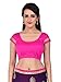 Shonaya Women's Patch Work Satin Crepe Blue Half & Half Saree With Unstitched Blouse Piece (Pink)