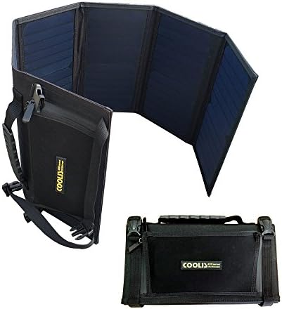 COOLIS 5V USB 18V DC 40W Foldable Solar Panel Charger, with 3 different charging tips, for Generator/Suaoki Generator/USB Devices