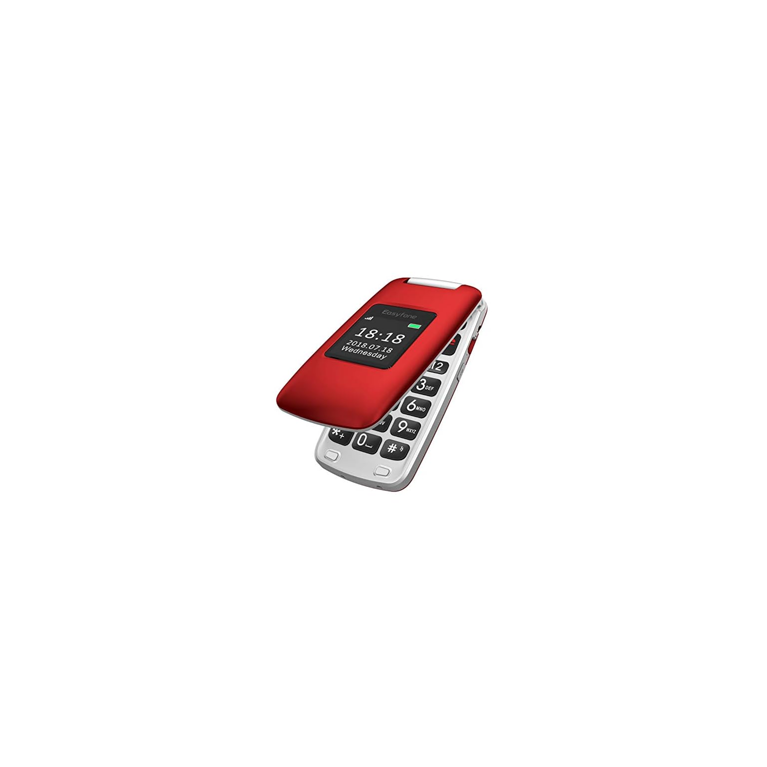 Easyfone PrimeA1 3G Unlocked Senior Flip Cell Phone, Big Button
