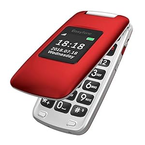 Easyfone-Prime-A1-GSM-SIM-Free-Flip-Big-Button-Mobile-Phone-Hearing-Aids-Compatible-Easy-to-Use-Mobile-Phone-for-Elderly-with-Charging-Dock-Red Easyfone Prime-A1 GSM SIM-Free Flip Mobile Phone for Elderly, Big Button Hearing Aids Compatible Senior Mobile Phone…