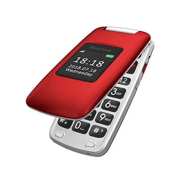 Easyfone-Prime-A1-GSM-SIM-Free-Flip-Big-Button-Mobile-Phone-Hearing-Aids-Compatible-Easy-to-Use-Mobile-Phone-for-Elderly-with-Charging-Dock-Red Easyfone Prime-A1 GSM SIM-Free Flip Mobile Phone for Elderly, Big Button Hearing Aids Compatible Senior Mobile Phone…
