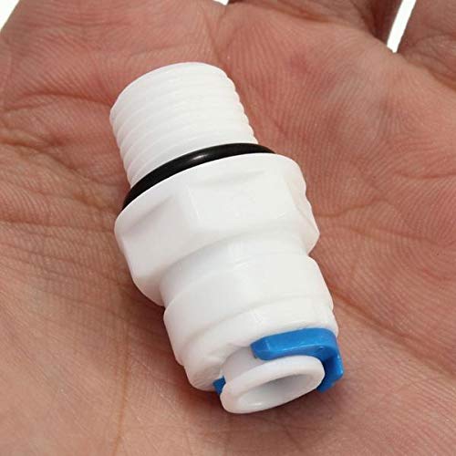 OKIl 1/4" Thread Male X 1/4" Push Fit Tube Quick Connecter RO Water Reverse Osmosis - Thumbnail 5