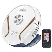 eufy RoboVac X8 Hybrid, Robot Vacuum and Mop Cleaner with iPath Laser Navigation, Twin-Turbine Technology generates 2000Pa x2 Suction, AI. Map 2.0 Technology, Wi-Fi, Perfect for Pet Owner(White)
