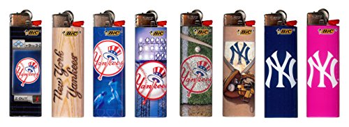 New York Yankees Bic Lighters New 2017 Designs MLB Officially Licensed (Yankees 8pk)