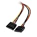 StarTech.com 12in LP4 to 2x SATA Power Y Cable Adapter - Molex to to Dual SATA Power Adapter Splitter (PYO2LP4SATA)