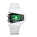 S9Q Cool Oversized Airplane Style Light Digital Sports Rubber Wrist Watch Men White