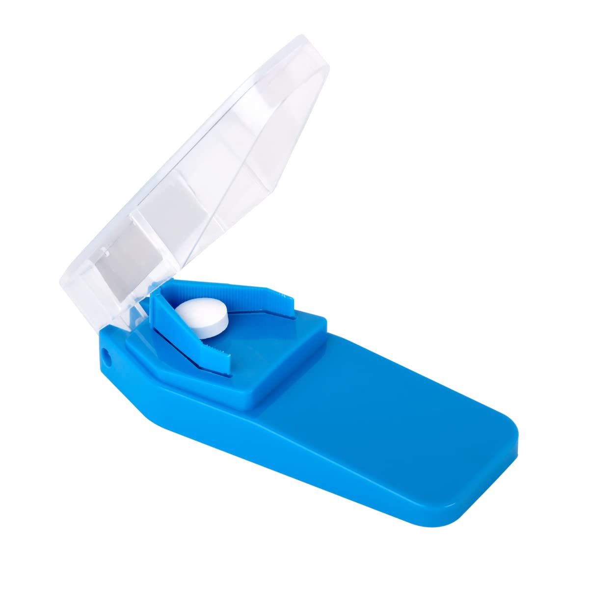 EZY DOSE Pill Cutter and Splitter, Cuts Pills, Vitamins, Tablets, Stainless Steel Blade, Travel Sized, Safely Cut Pills and Vitamins, Easy to Use, Colour May Vary, BPA Free