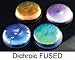 Fuseworks Dichroic Texture Fusible Glass Shapes, 1-Inch Round Disks, Assorted Colors, 4-Pack