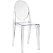 Modway Casper Modern Acrylic Stacking Kitchen and Dining Room Chair in Clear - Fully Assembled
