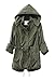 Vedem Women's Hooded Drawstring Military Jacket Parka Coat Army Green (M)