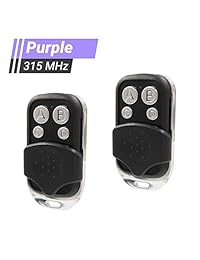 Paquete de 2 unidades Repuesto para LiftMaster 370LM 371LM 372LM 373LM Chamberlain 950D 953D 956D Craftsman 139.53753 Mando a distancia Compatible con abrelatas de puerta de garaje con botón de aprendizaje morado 315MHz (C SP 315)