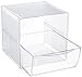 Deflecto Stackable Cube Organizer, Desk and Craft Organizer, 1 Drawer, Clear, Removable Drawer, 6
