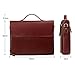 Leathario Leather Briefcase for Men Leather Laptop Bag Shoulder Messenger Bag Business Work Bag Brown