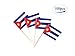 JBCD 100 Pcs Cuba Flag Toothpicks Cuban Flags Cupcake Toppers Decorations, Cocktail Toothpick Flag Cake Topper Picks Mini Small Flag Cupcake Pick Sticks