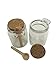 1ct. Premium 8oz Reusable Chefs Glass Spice / Salt Jar with Wooden Spoon