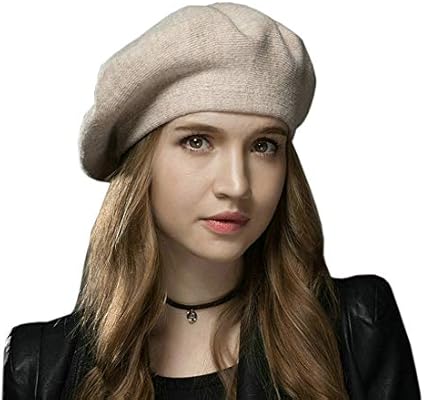 cream beret hat