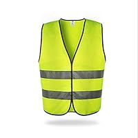 Xuzeyun Safety Jackets Safety Vest Jacket Safety Vest with Reflective Strip Reflective Safety Vest Running Cycling Vest Yellow high Visibility for high Visibility