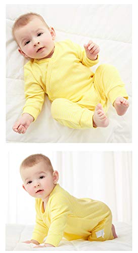 Teach Leanbh Baby 2-Pack 100% Cotton Romper Jumpsuits Two Way Zipper Long Sleeve Footless Sleep and Play (0-2T) (18-24 Months, Navy) - Thumbnail 5