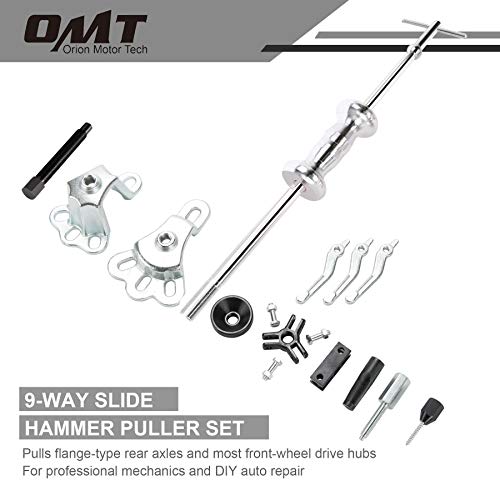 OMT Slide Hammer, 9Way Internal/External Slide Hammer Puller Set