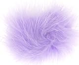 Marabou Feather Puff Hair Bow Clip (Lavender)