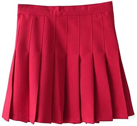 Women School Uniforms Plaid Pleated Costume Mini Skirt